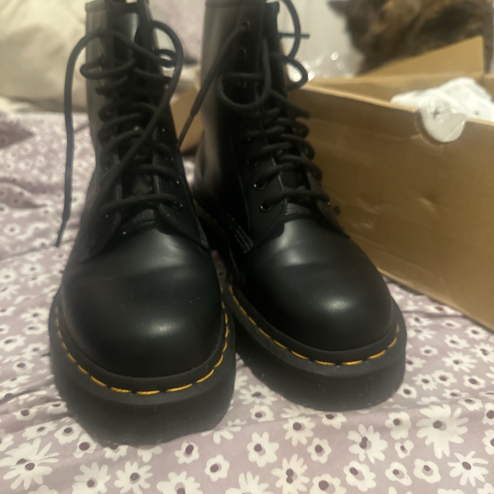 black dr. martens 1460 bex smooth lace up boots original price 180 - Picture 2 of 4